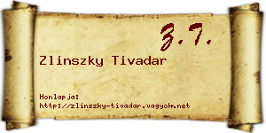 Zlinszky Tivadar névjegykártya