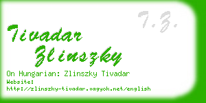 tivadar zlinszky business card